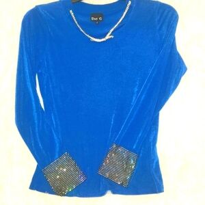 DAY G Blue Top With Rhinestones 💙💙